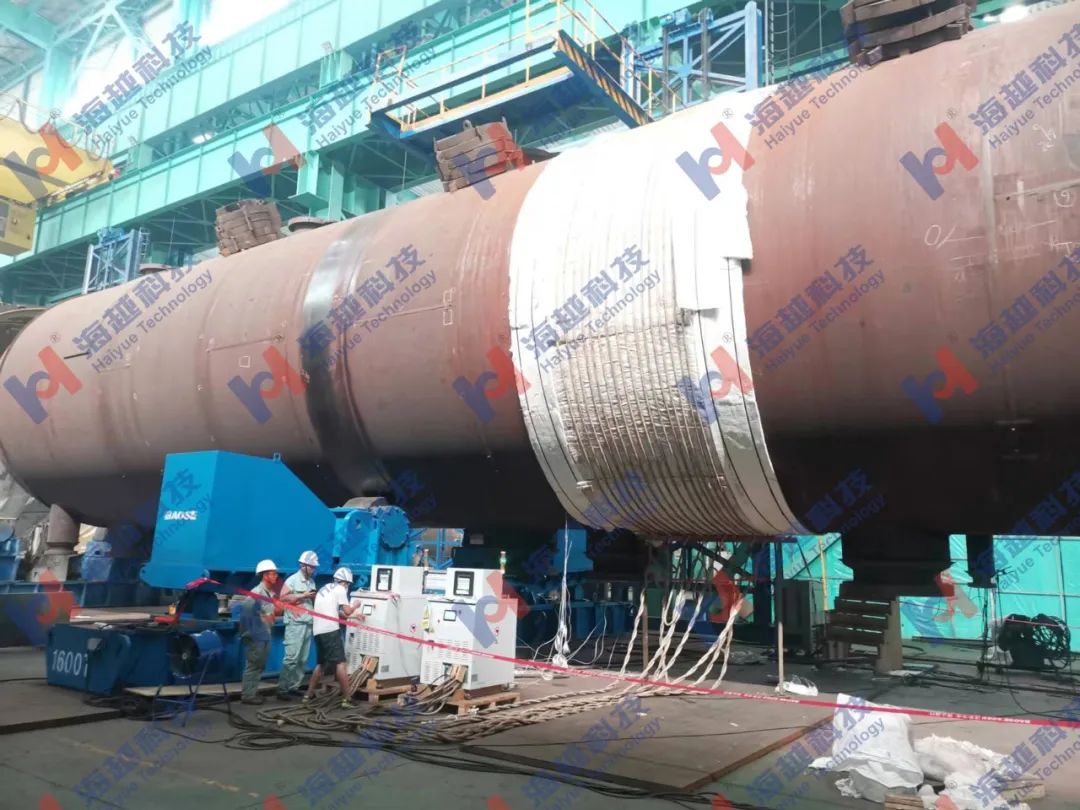 直径5900mm,壁厚138+8mm,热处理温度550±10℃